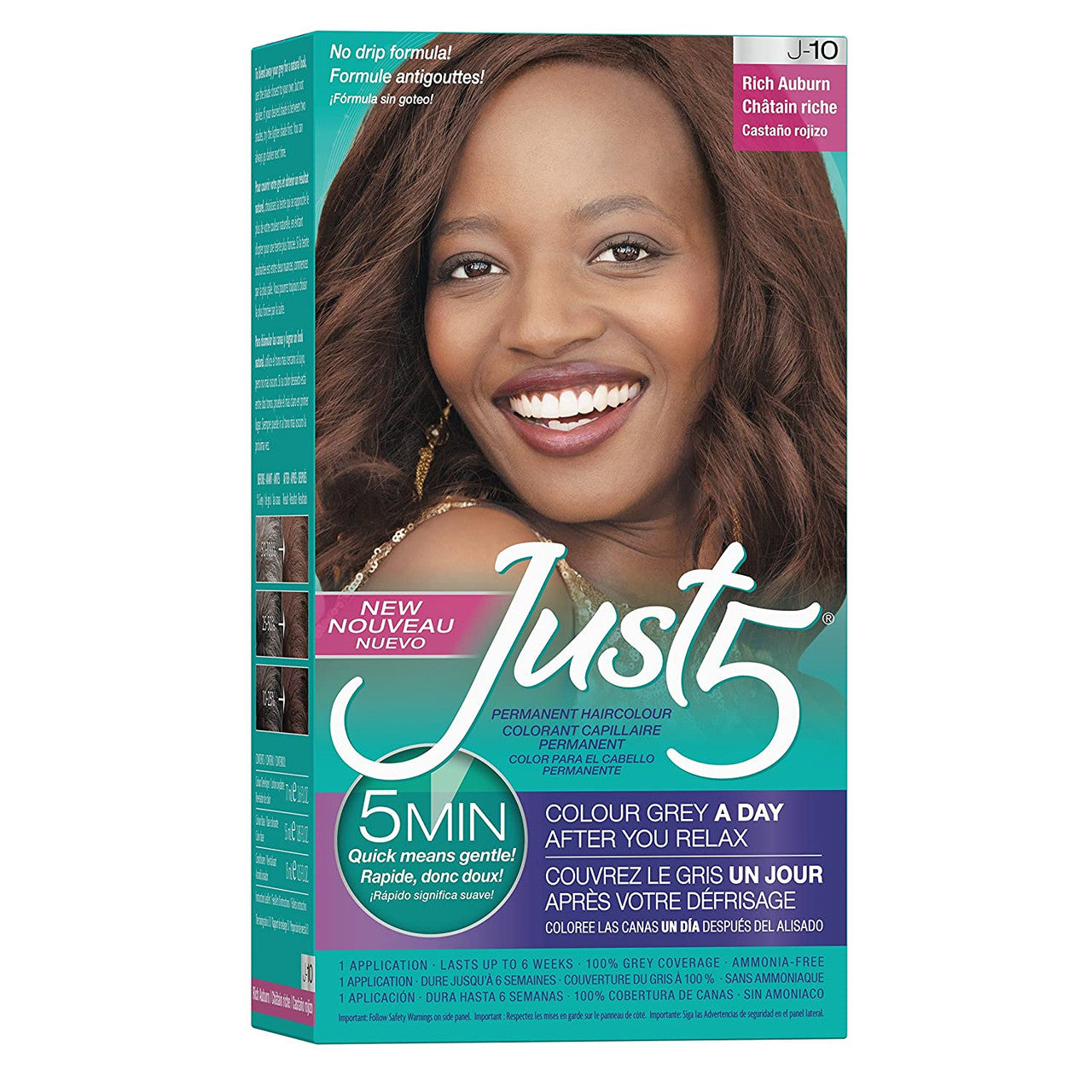 Just 5 Womens Five Minute Permanent Hair Color, Rich Aurburn, 1 Ea